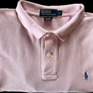 POLO Ralph Lauren Men's Pink Cotton Mesh/Piqué Knit Polo Shirt - Classic Fit